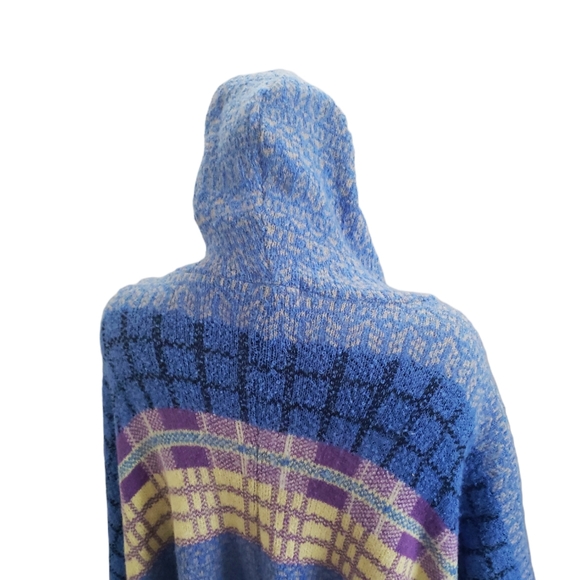 Free People Sweater Poncho Hooded Cardigan Multicolor Oversized Slouchy Soft OS - Picture 10 of 15